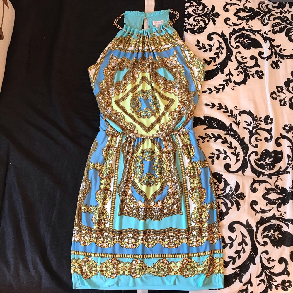 CACHÉ Elegant Pattern Chain Neck Dress